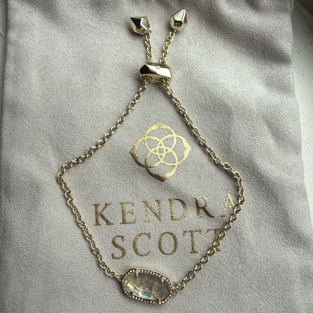 Kendra Scott Silver Bracelet with Opalescent Stone
